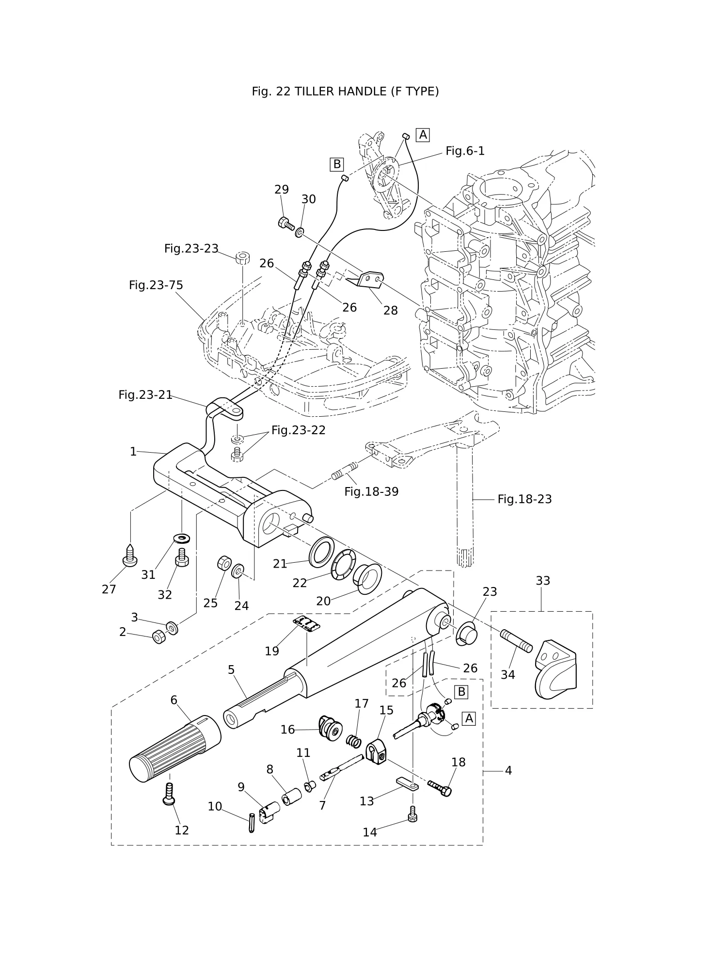 TILLER HANDLE (F TYPE)
