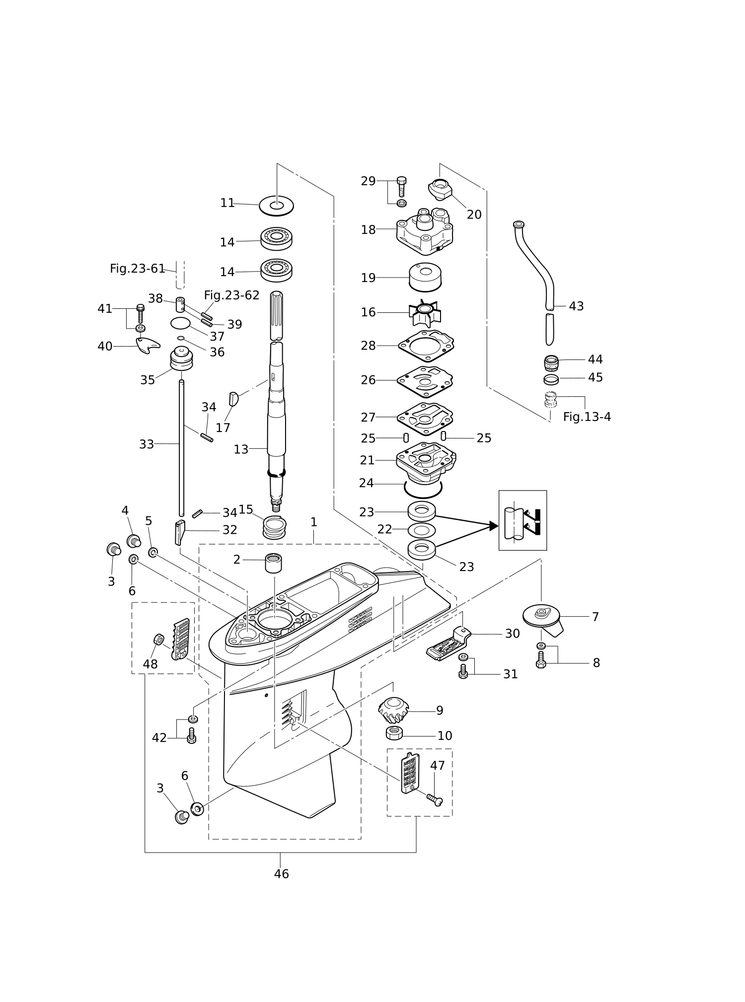 GEAR CASE (DRIVE SHAFT) M40/50D2