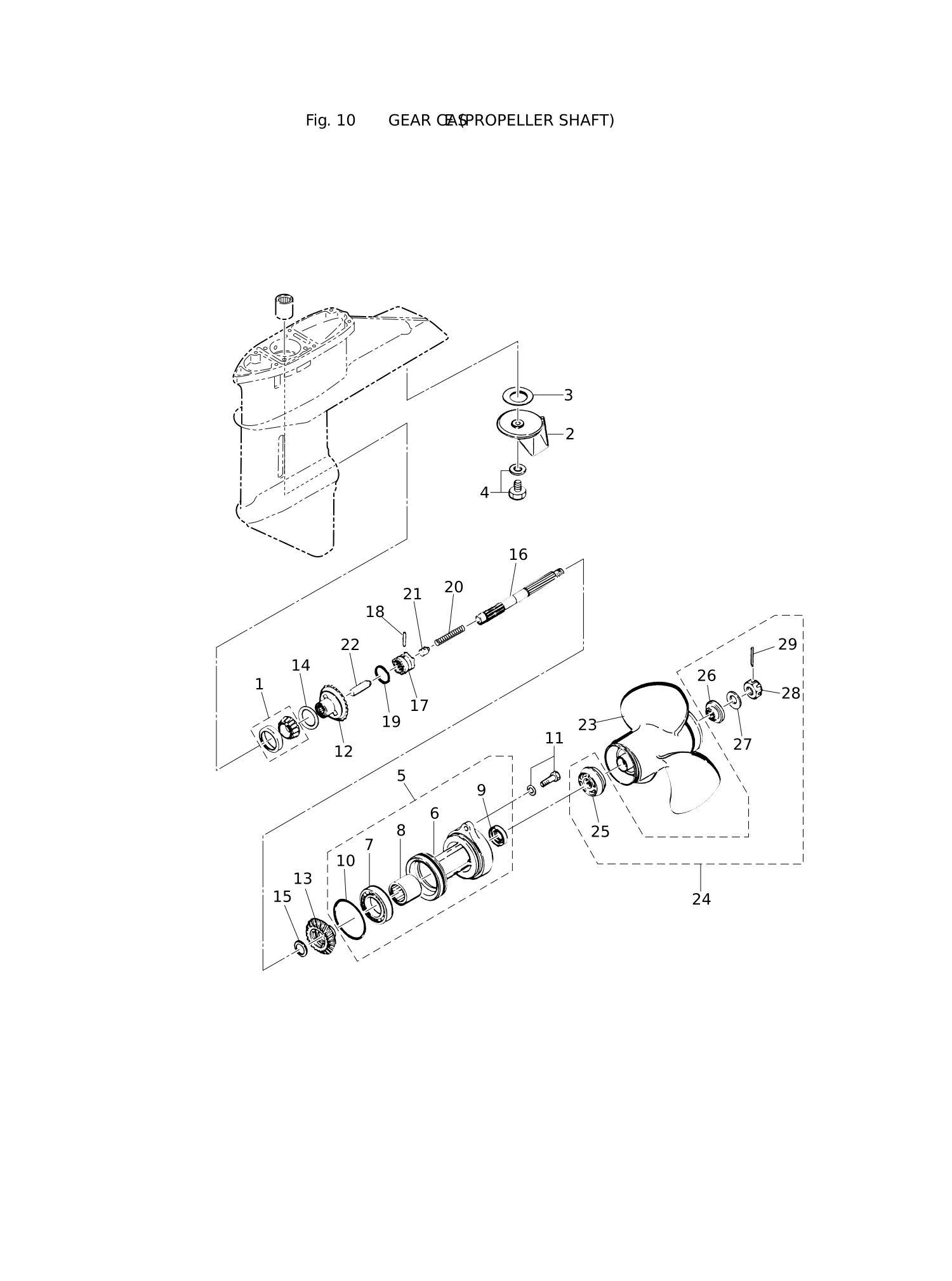螺旋桨轴齿轮箱 GEAR CASE (PROPELLER SHAFT)