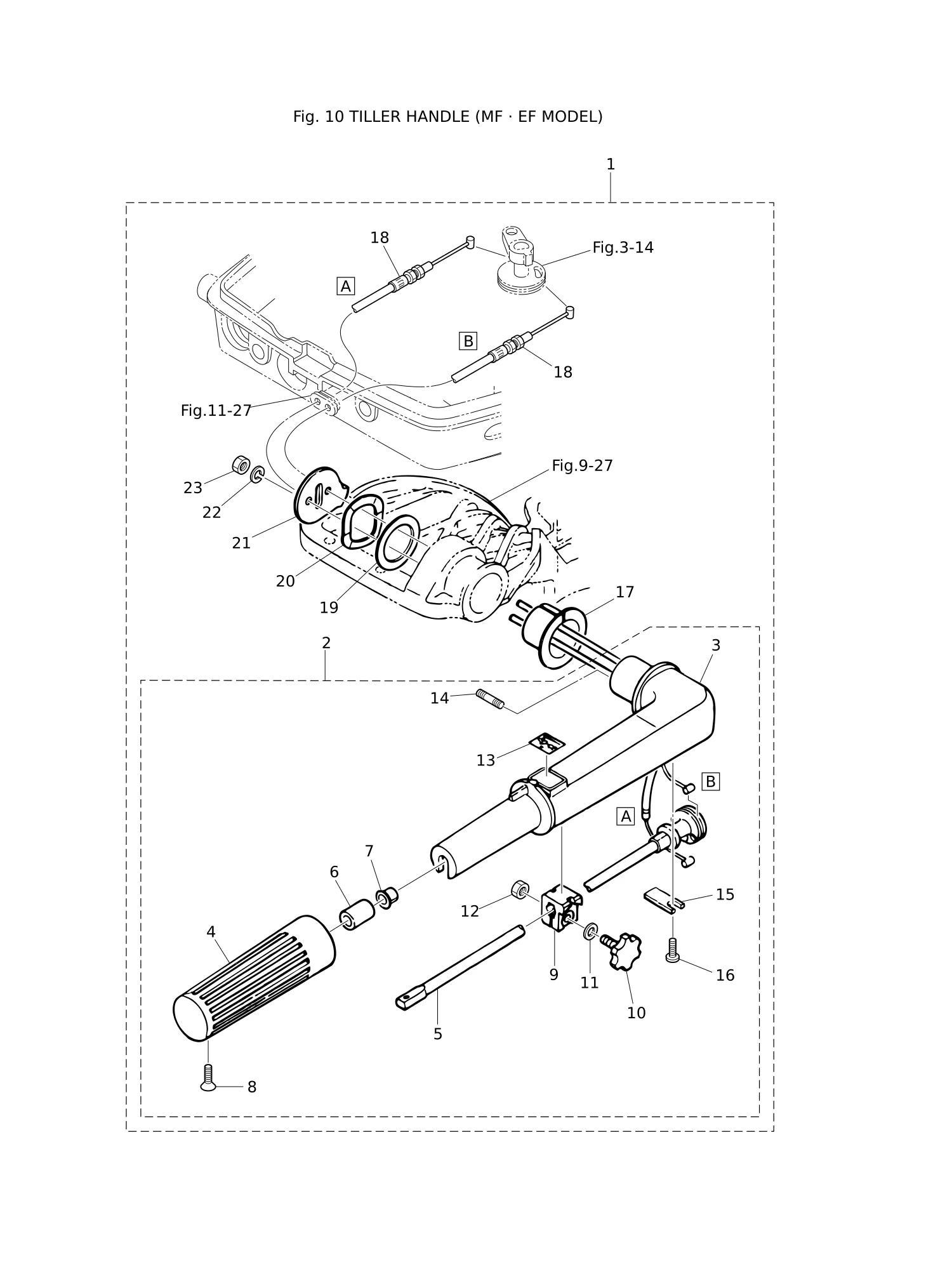 TILLER HANDLE (MF · EF MODEL)