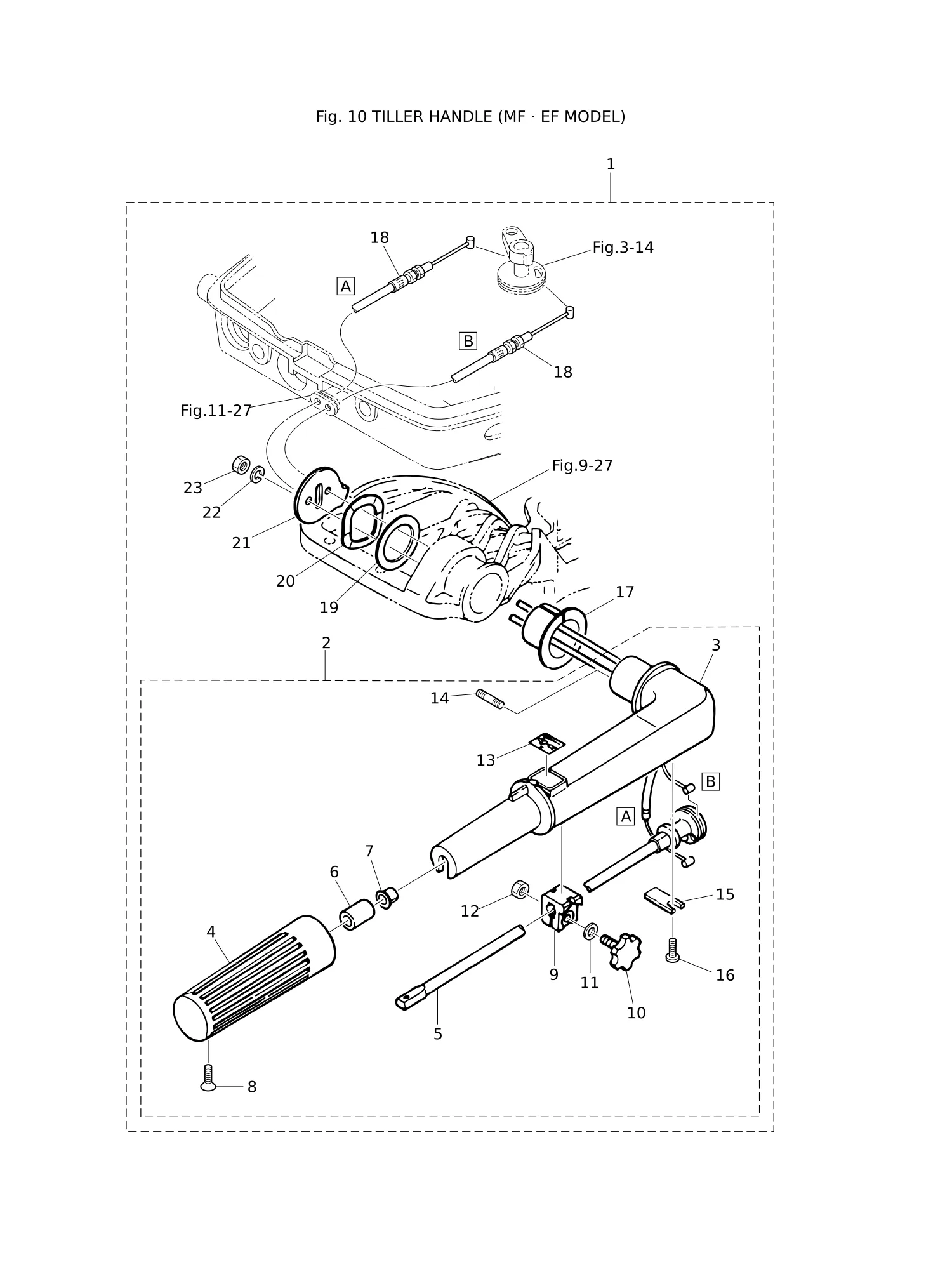 TILLER HANDLE (MF · EF MODEL)