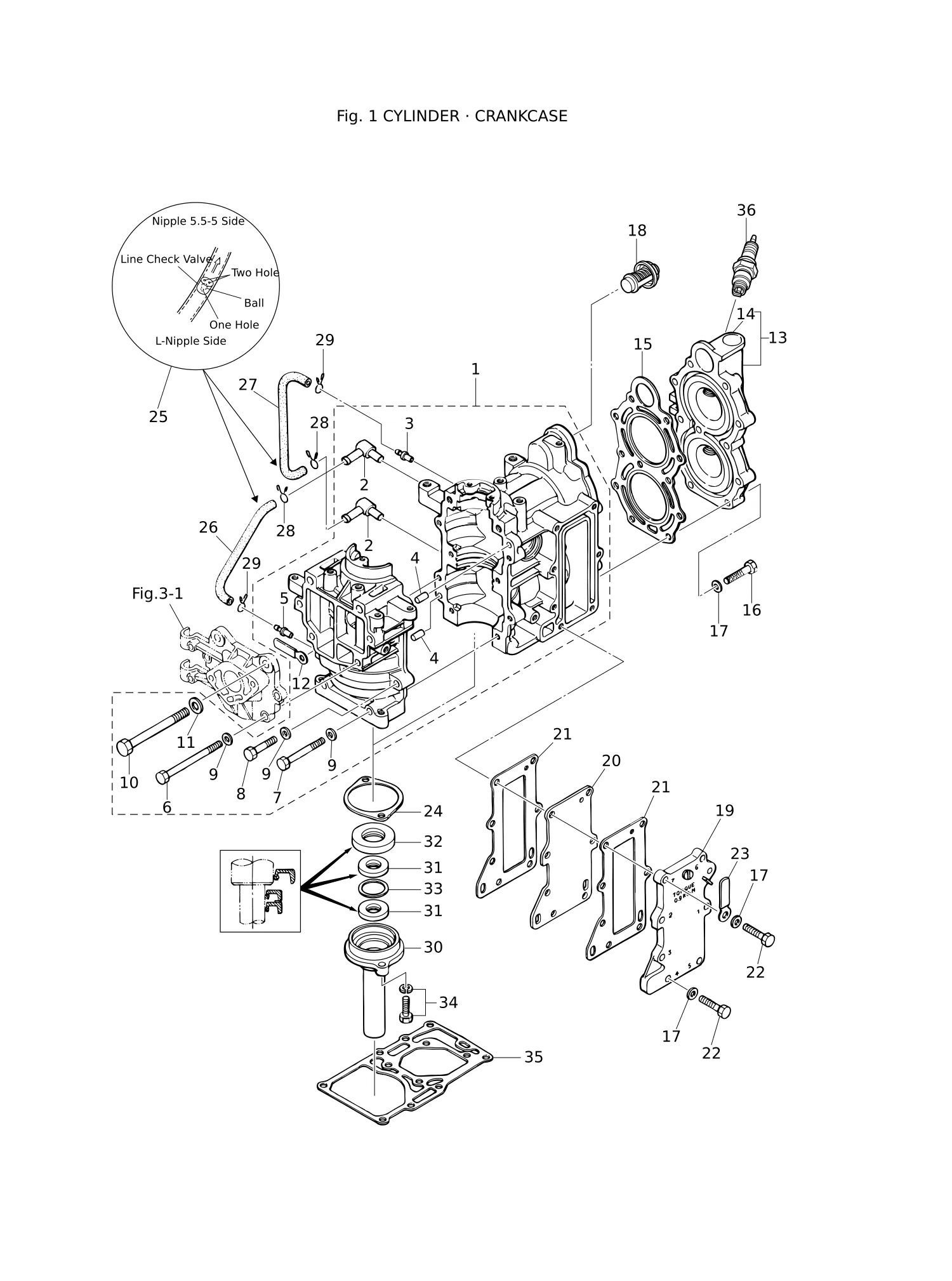 CYLINDER · CRANK CASE