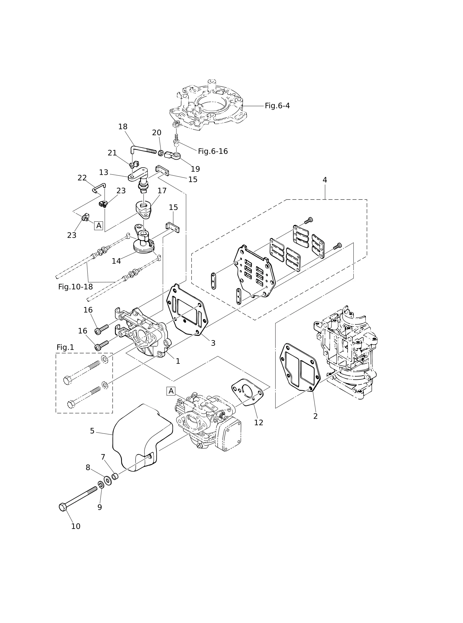 INTAKE MANIFOLD · REED VALVE · THROTTLE