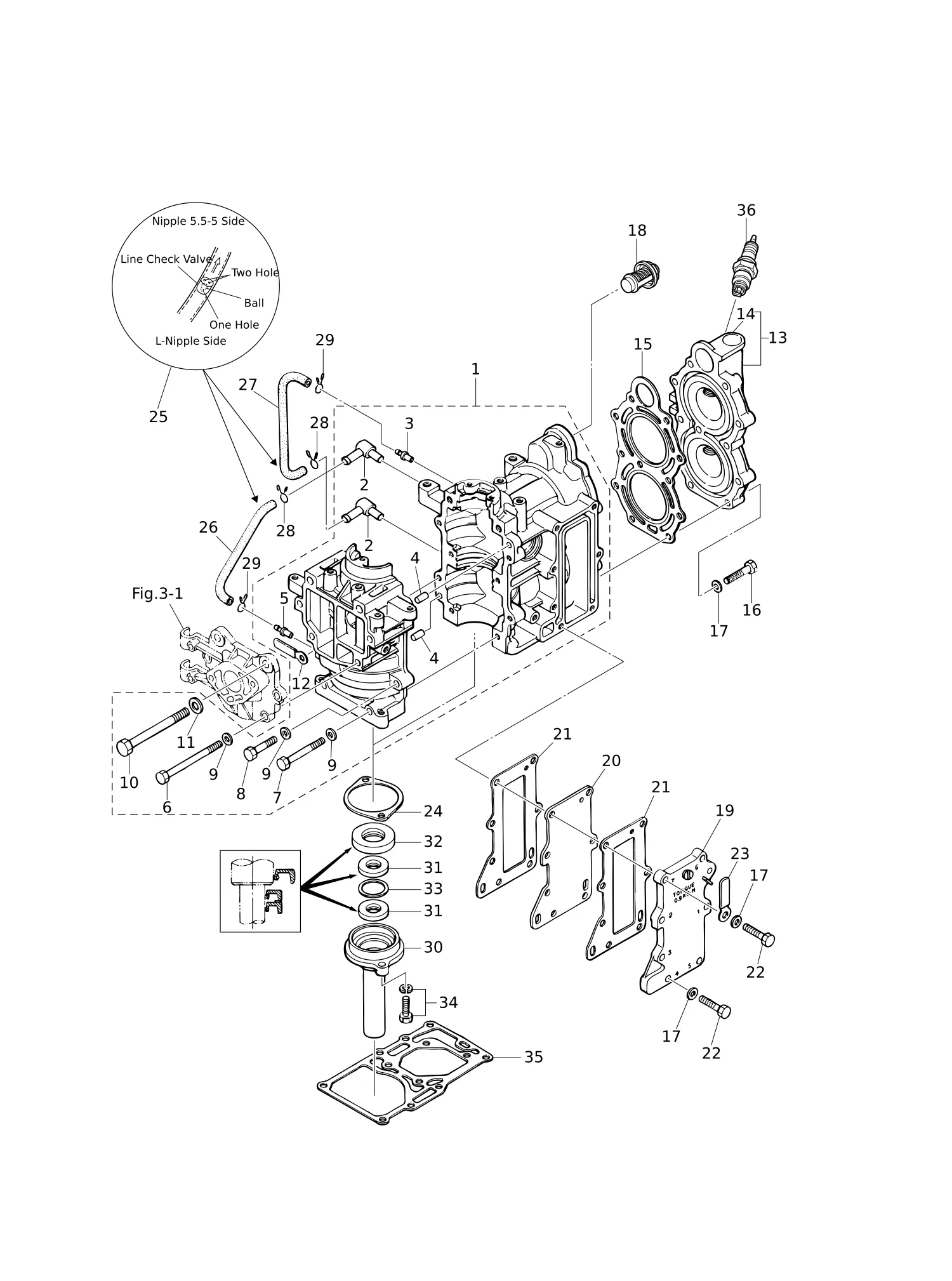 CYLINDER · CRANK CASE