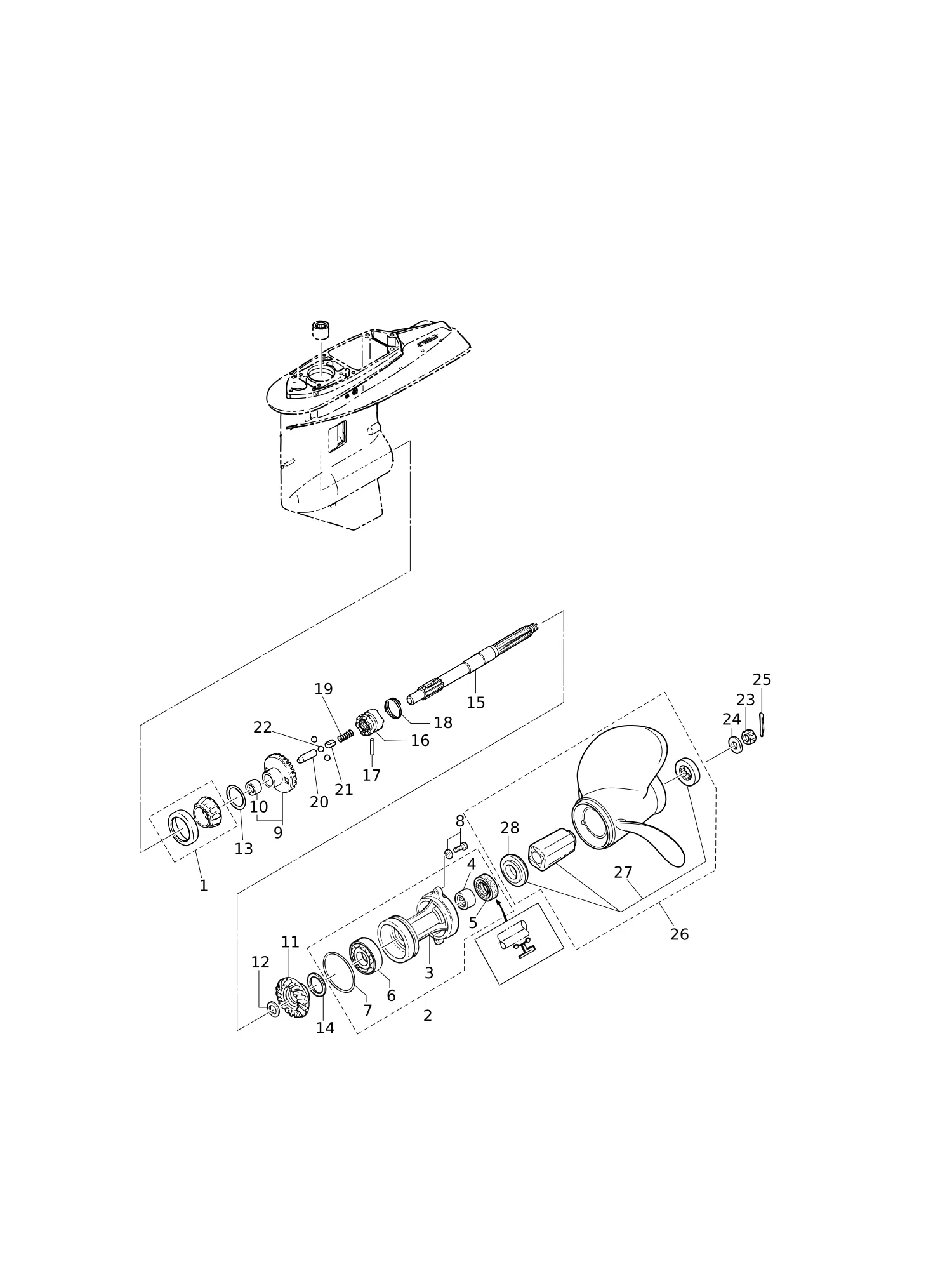 螺旋桨轴齿轮箱 GEAR CASE (PROPELLER SHAFT)