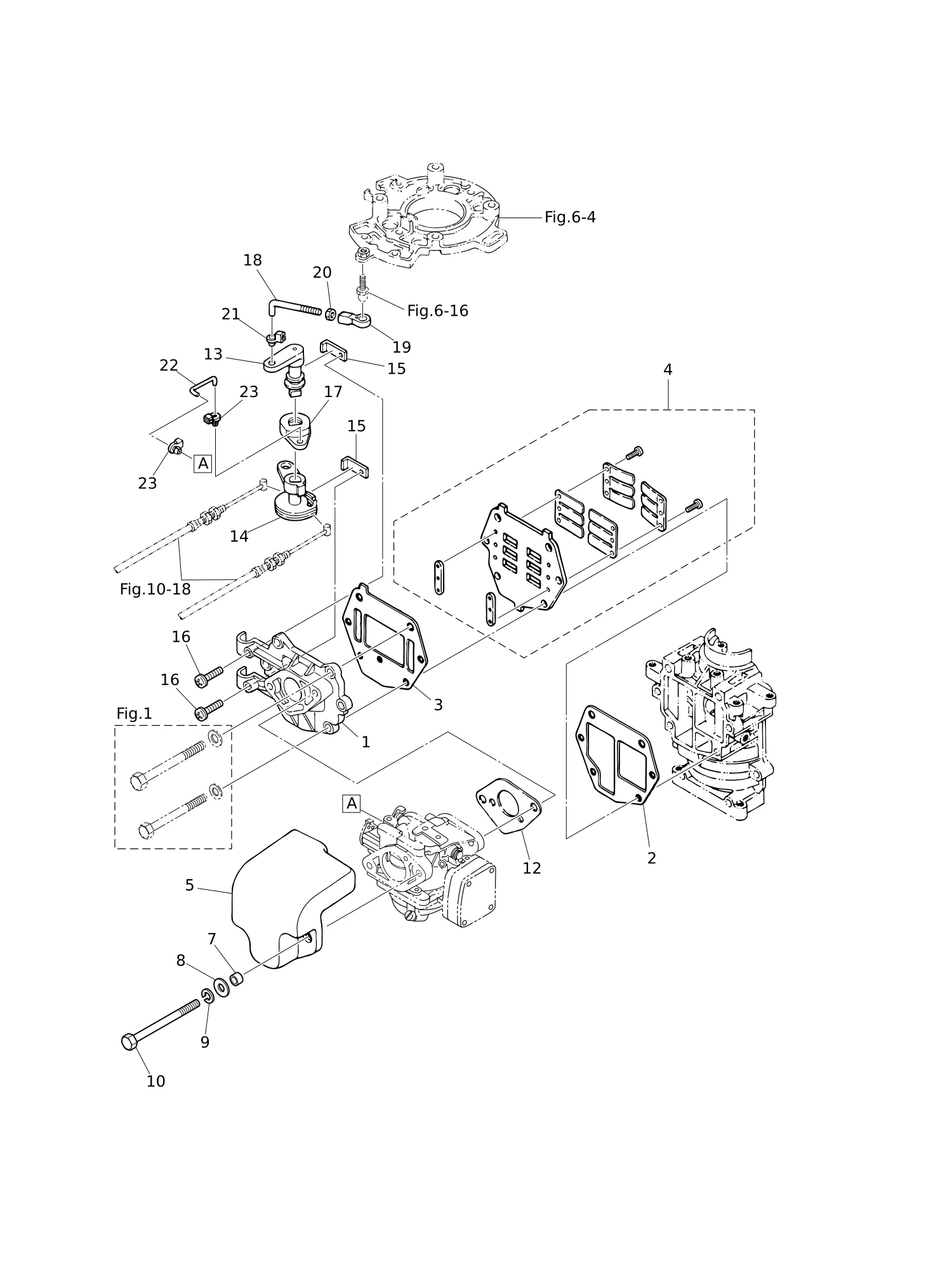 INTAKE MANIFOLD · REED VALVE · THROTTLE