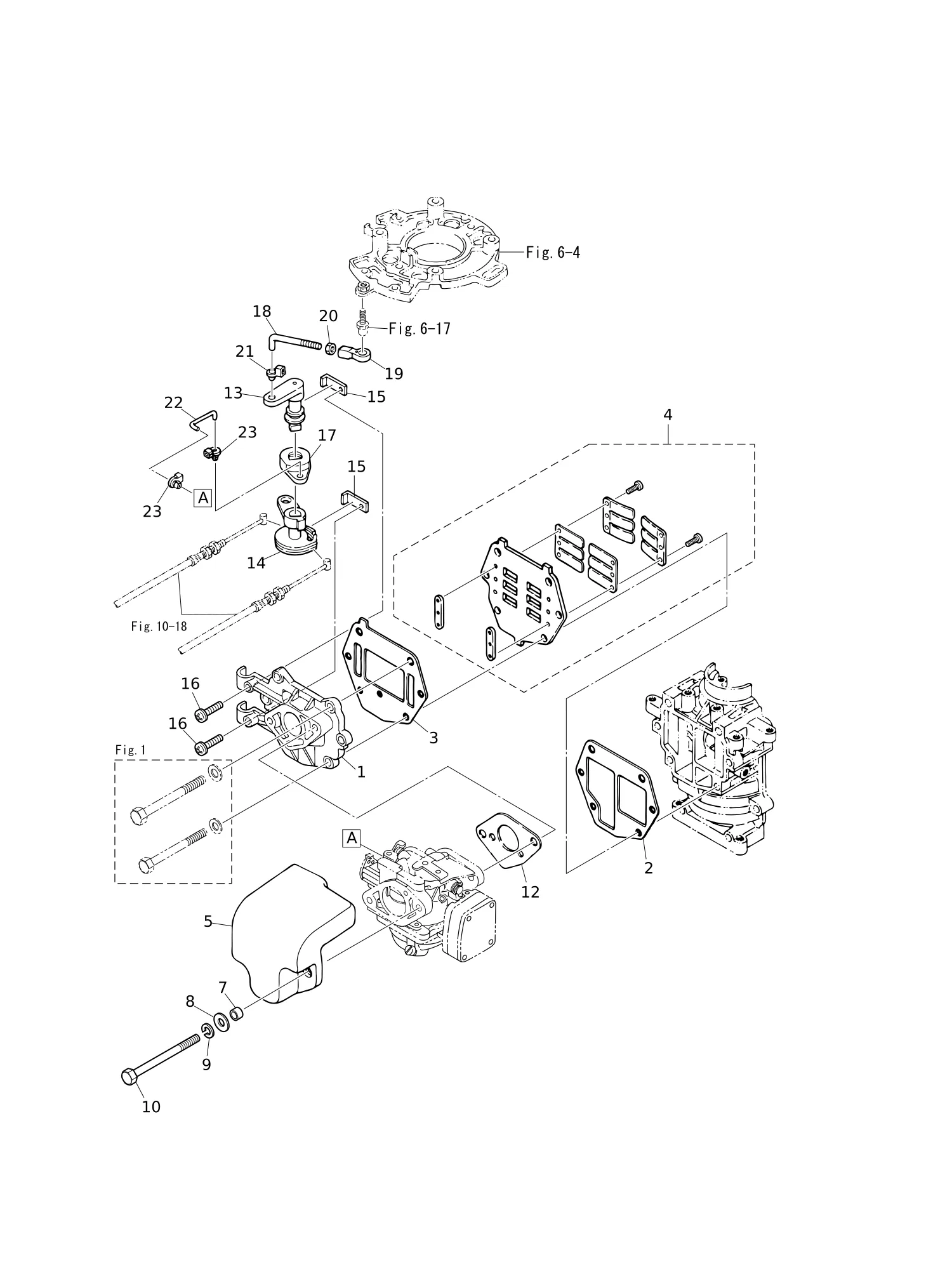 INTAKE MANIFOLD · REED VALVE · THROTTLE
