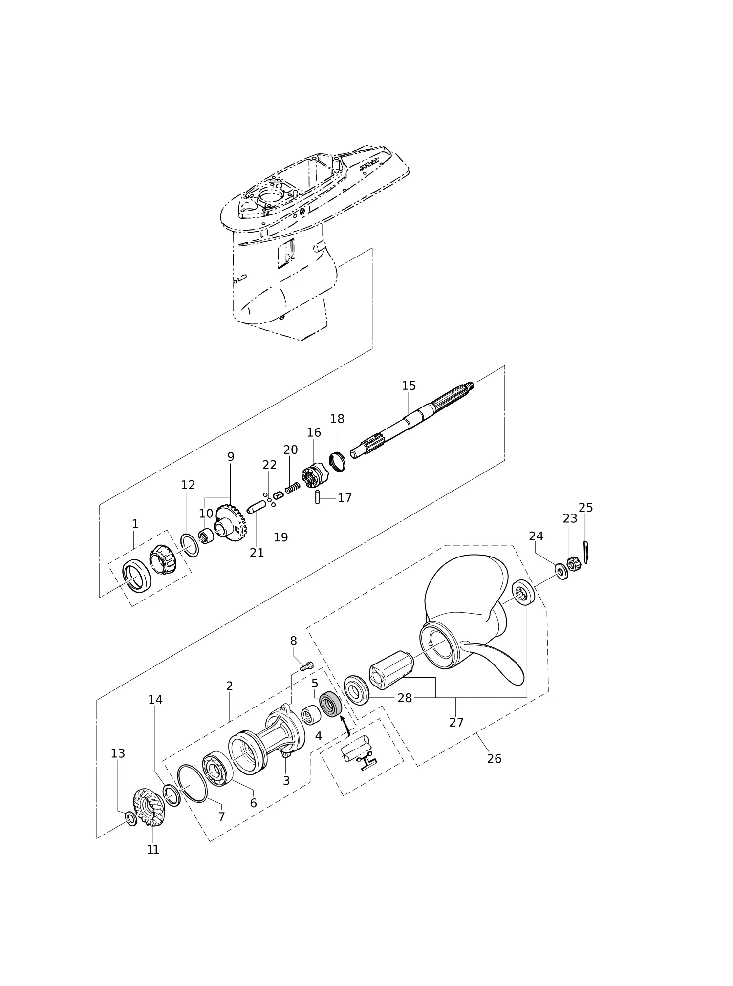 螺旋桨轴齿轮箱 GEAR CASE (PROPELLER SHAFT)