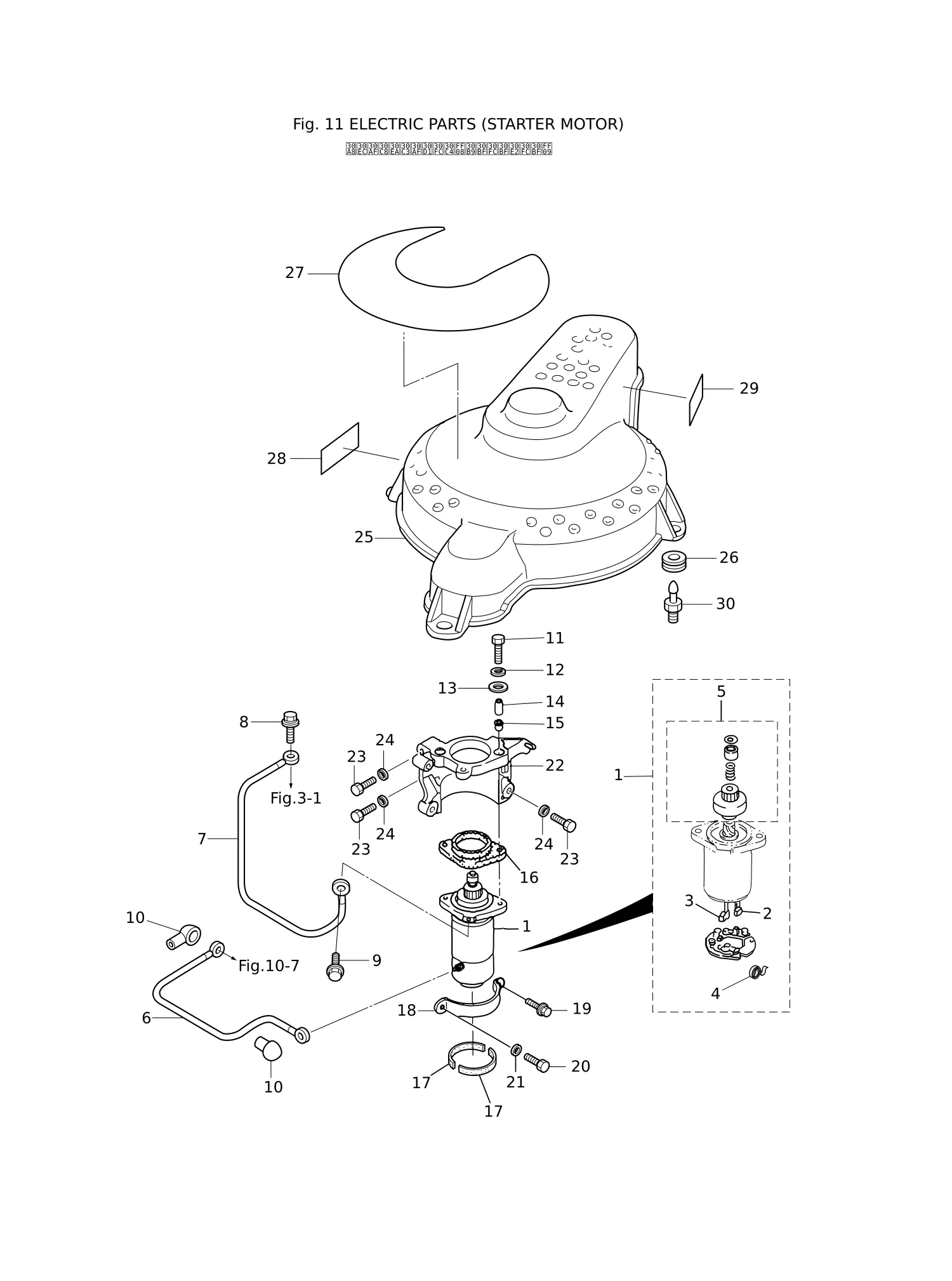 电气部件(启动电机) ELECTRIC PARTS (STARTER MOTOR)