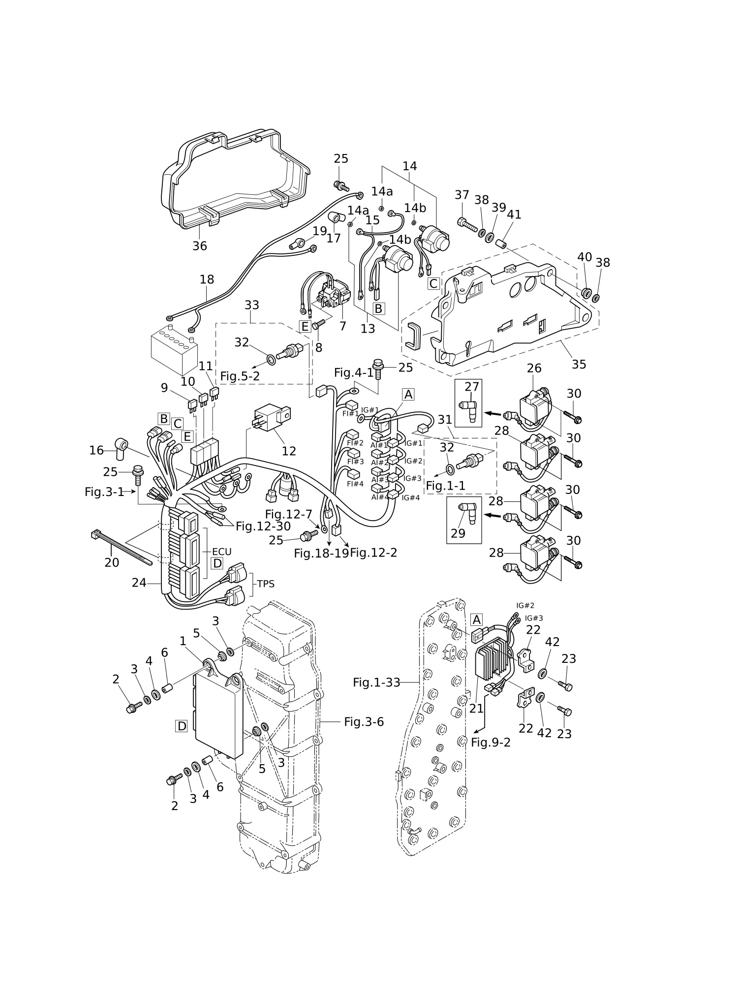 电气部件(ECU·示意图) ELECTRIC PARTS (ECU · DIAGRAM)