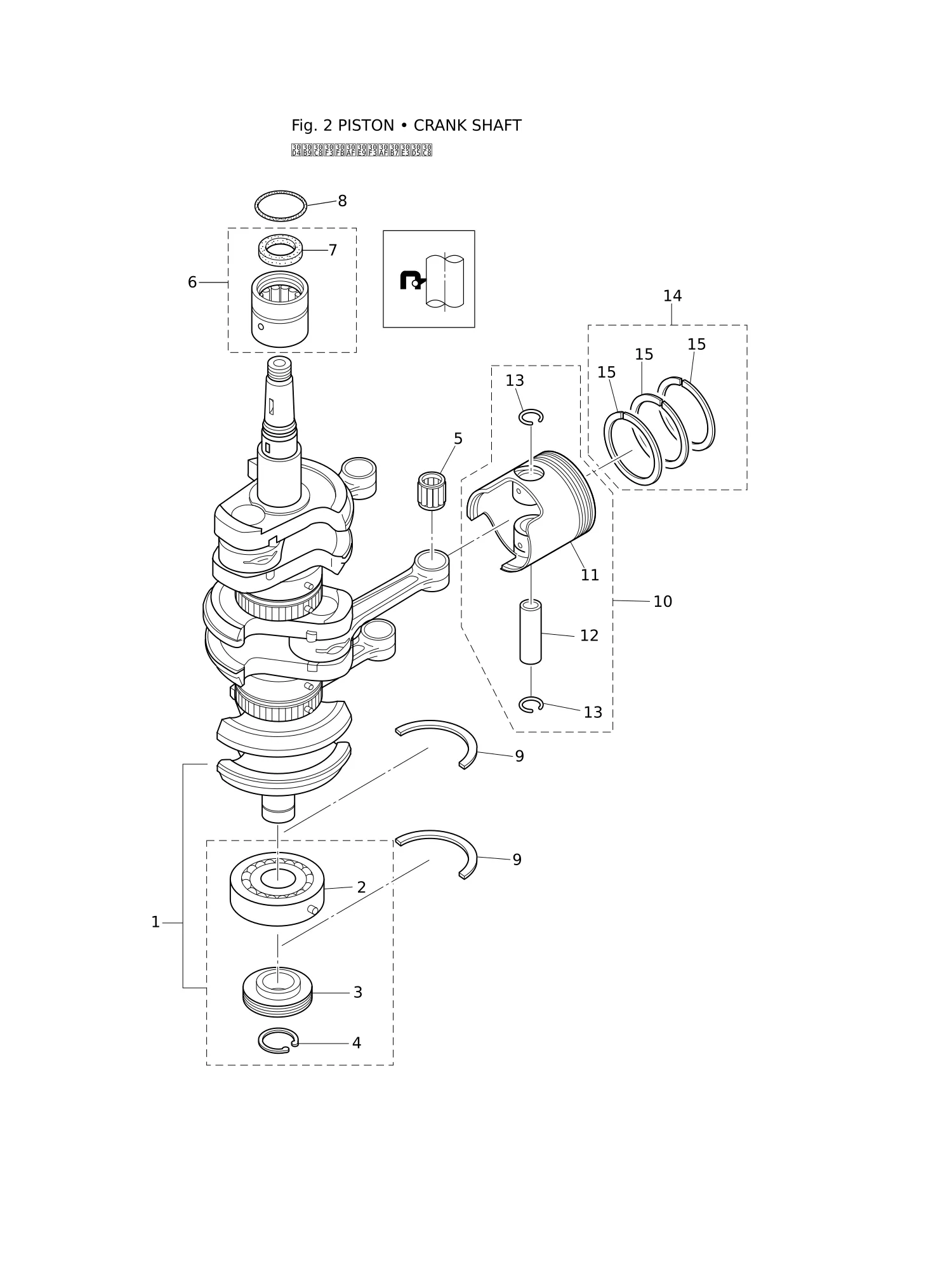PISTON · CRANK SHAFT