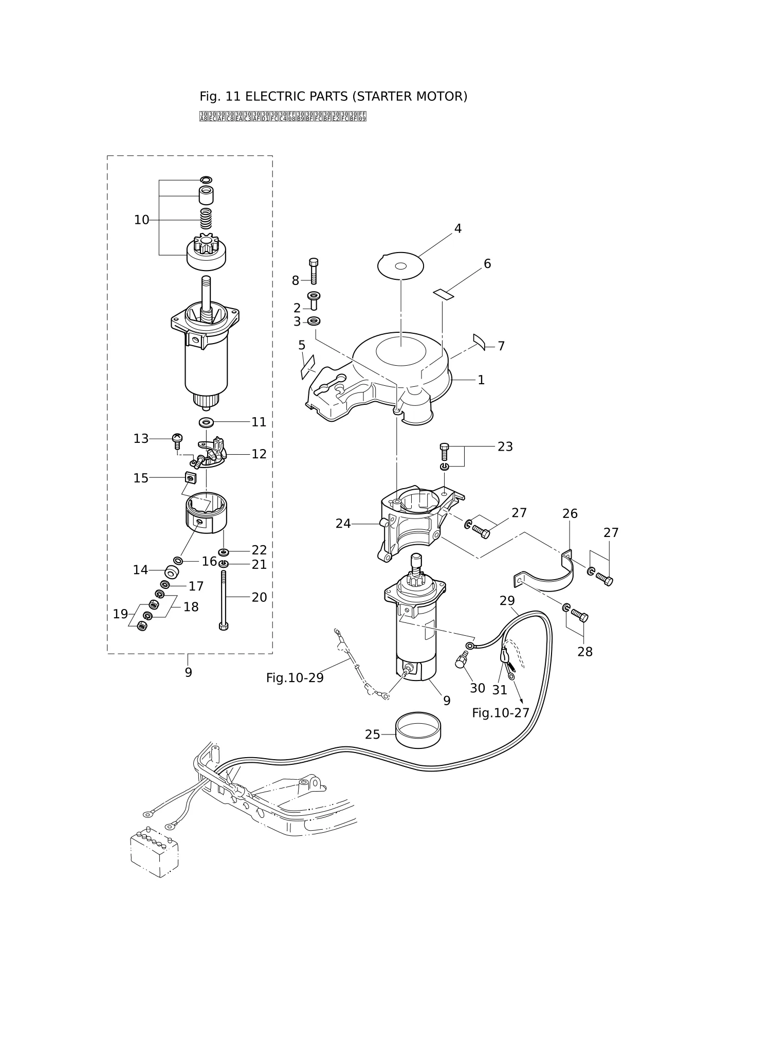 ELECTRIC PARTS (STARTER MOTOR)