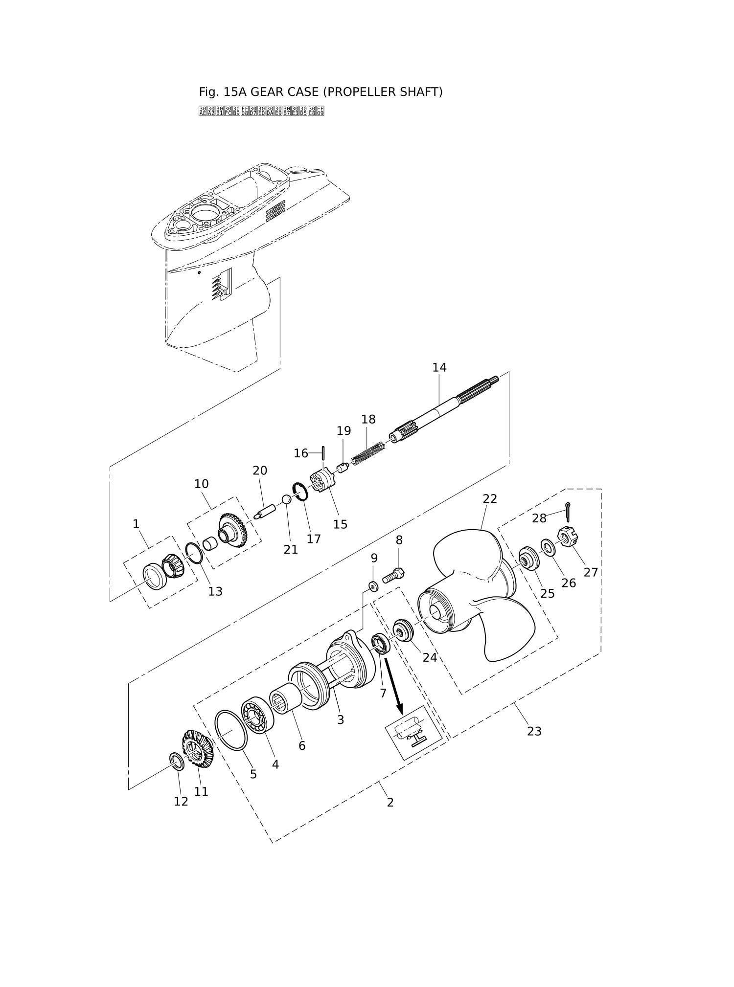 GEAR CASE (PROPELLER SHAFT) MD30/40/50B2
