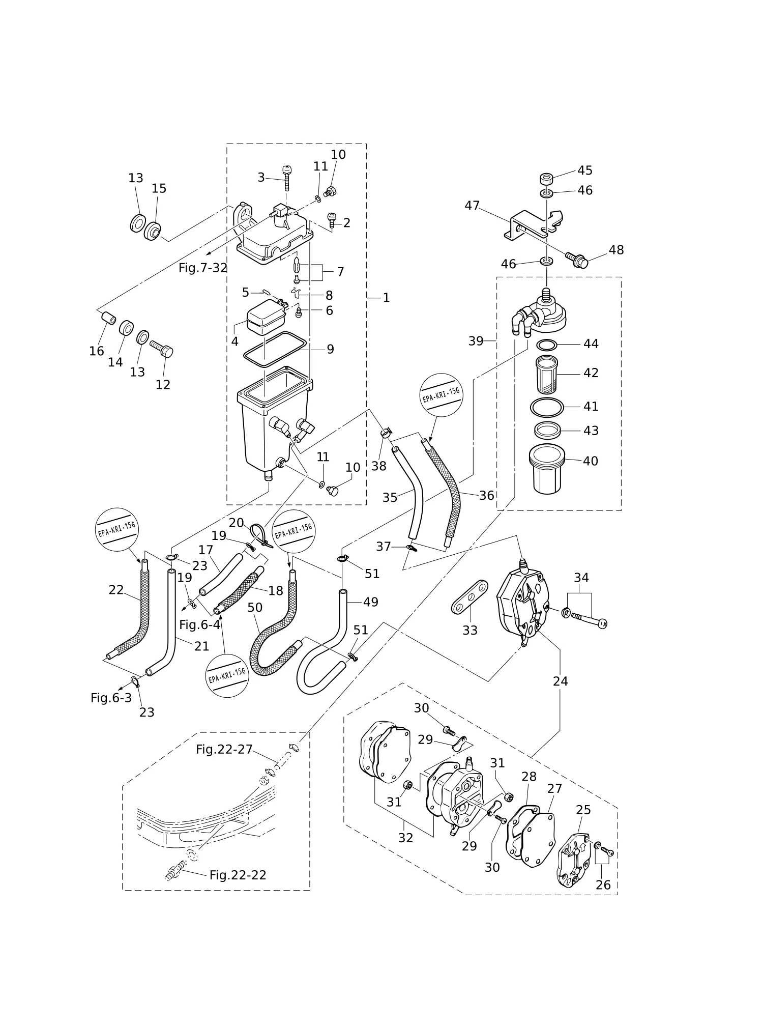 VAPOR SEPARATOR · FUEL LINE