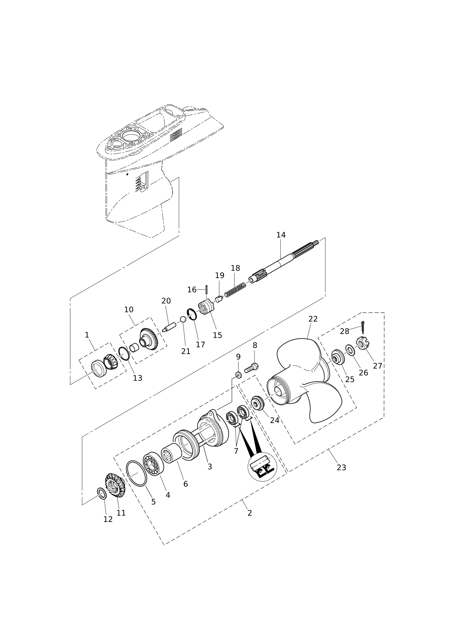 GEAR CASE (PROPELLER SHAFT)