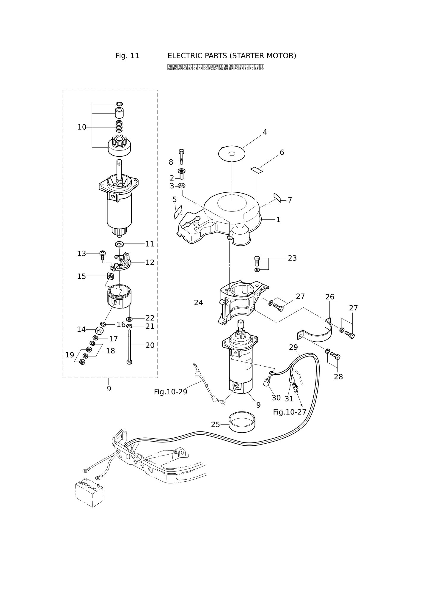 ELECTRIC PARTS (STARTER MOTOR)