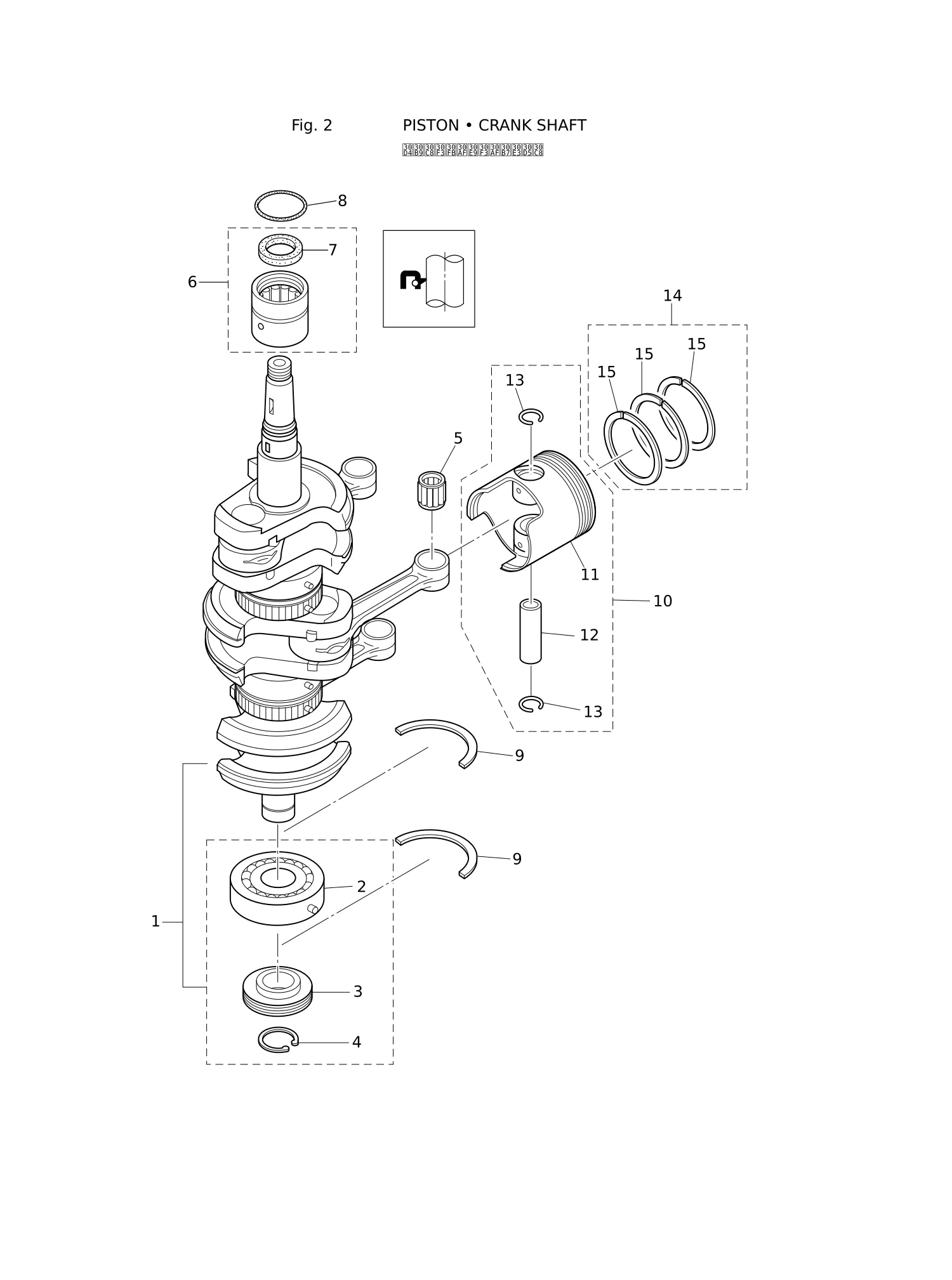 PISTON · CRANK SHAFT