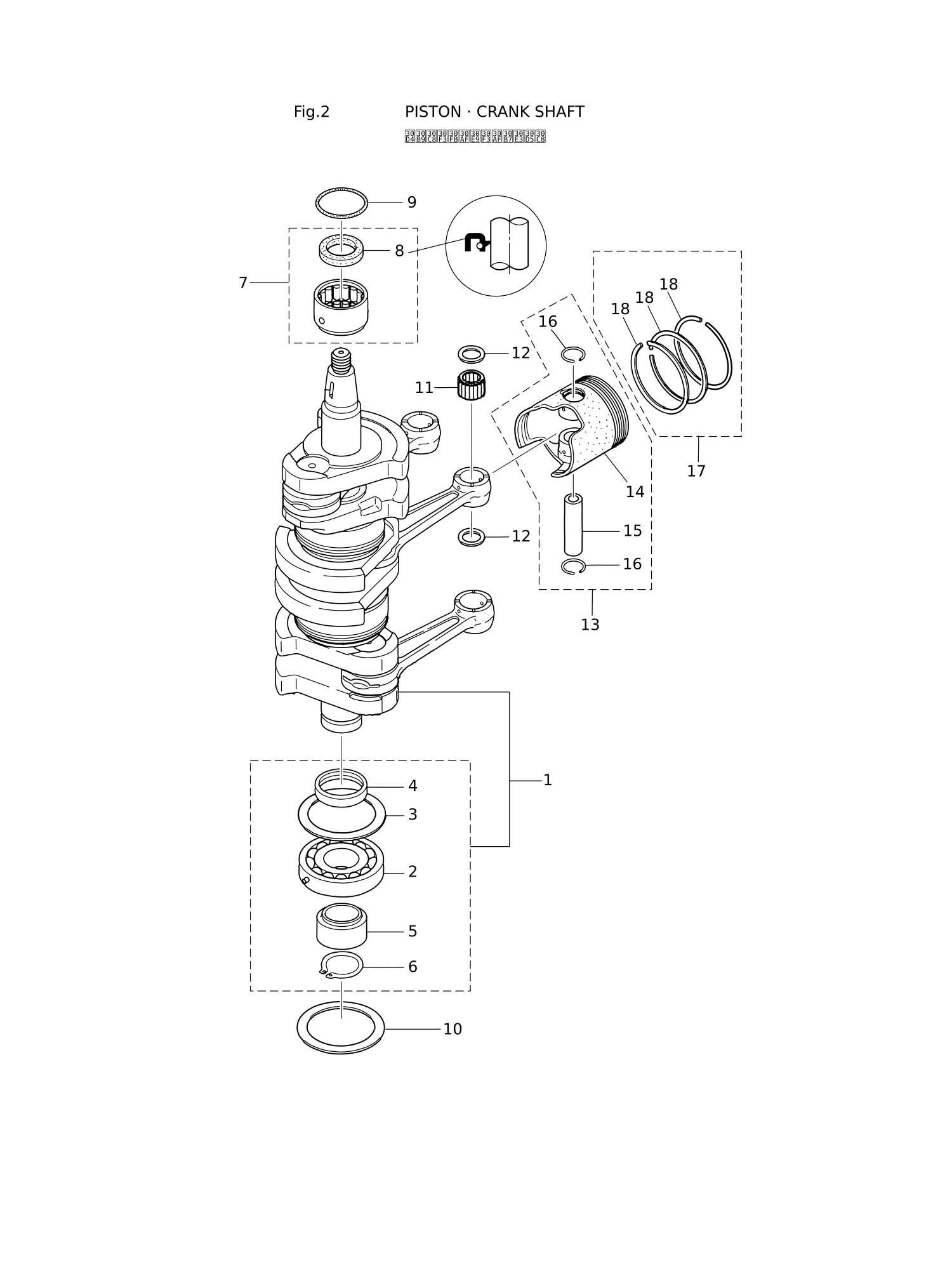 PISTON · CRANK SHAFT
