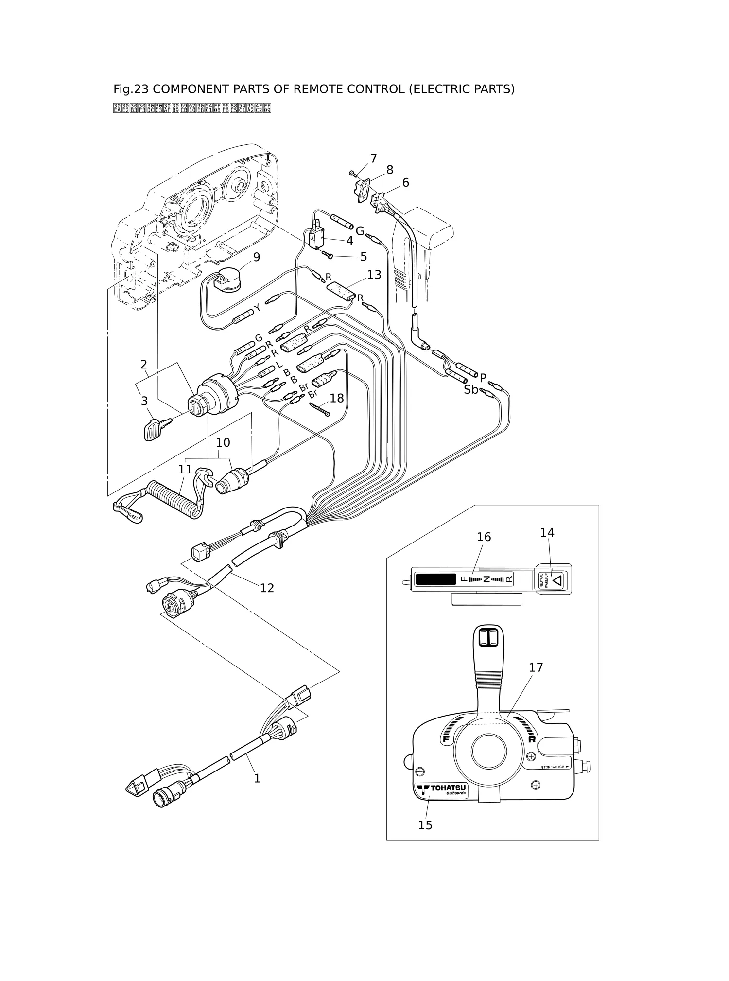 COMPONENT PARTS OF REMOTE CONTROL (ELECTRIC PARTS)