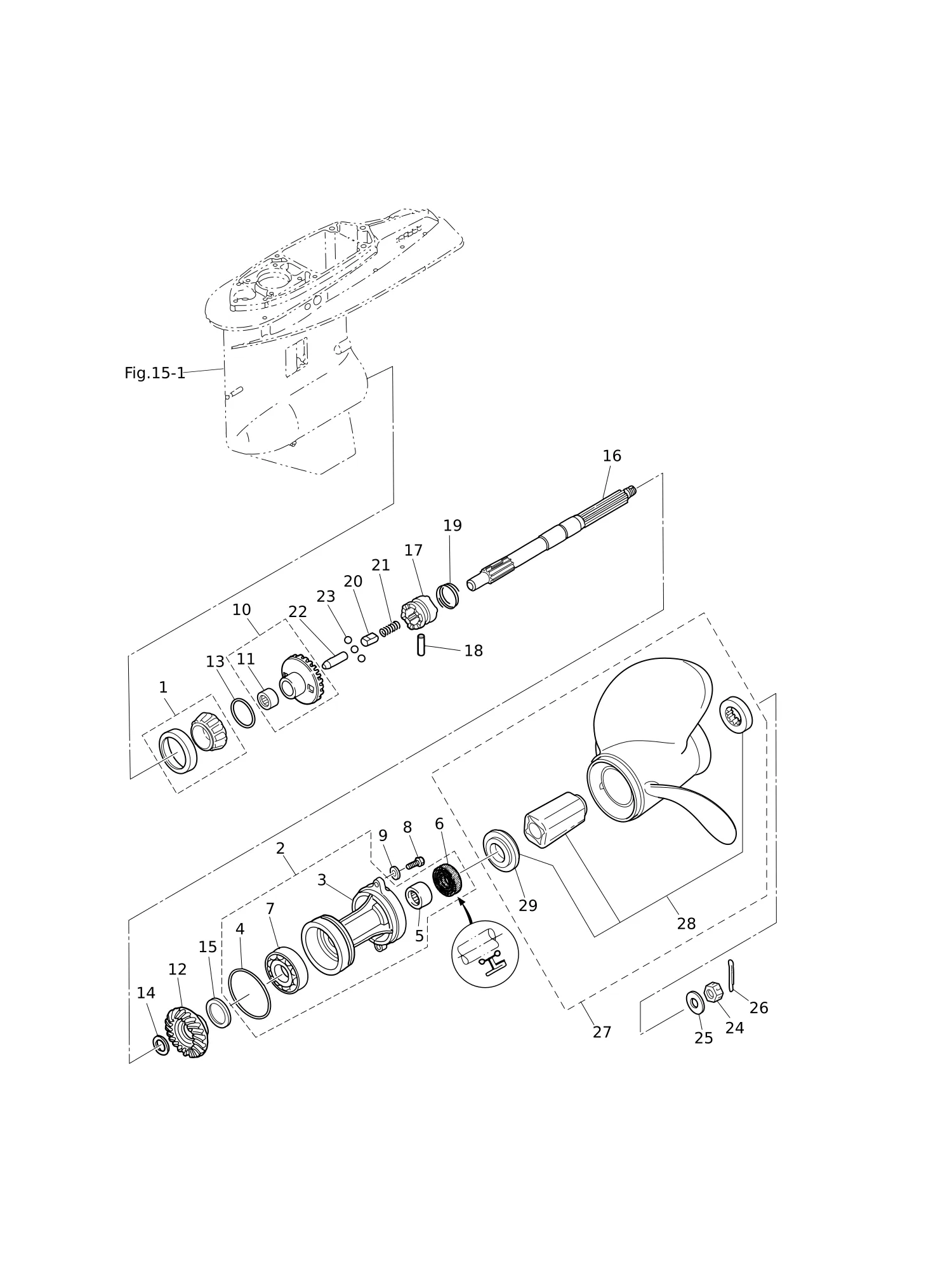 螺旋桨轴齿轮箱 GEAR CASE (PROPELLER SHAFT)