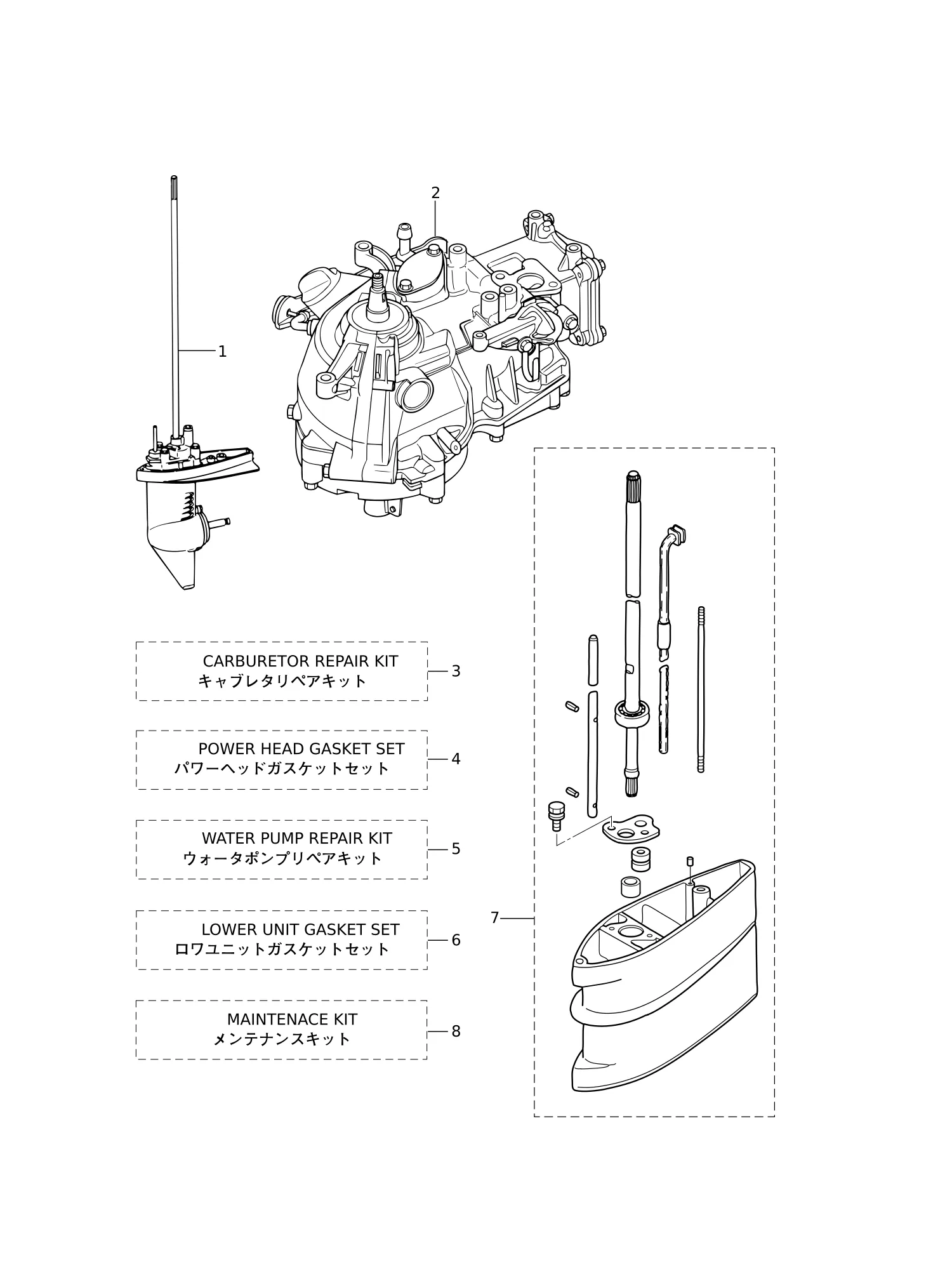 套件零件总成 ASSEMBLY · KIT PARTS