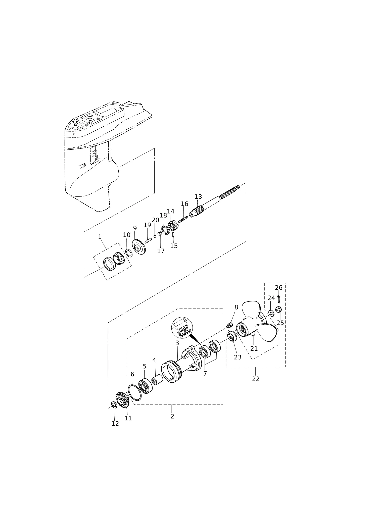 GEAR CASE (PROPELLER SHAFT)