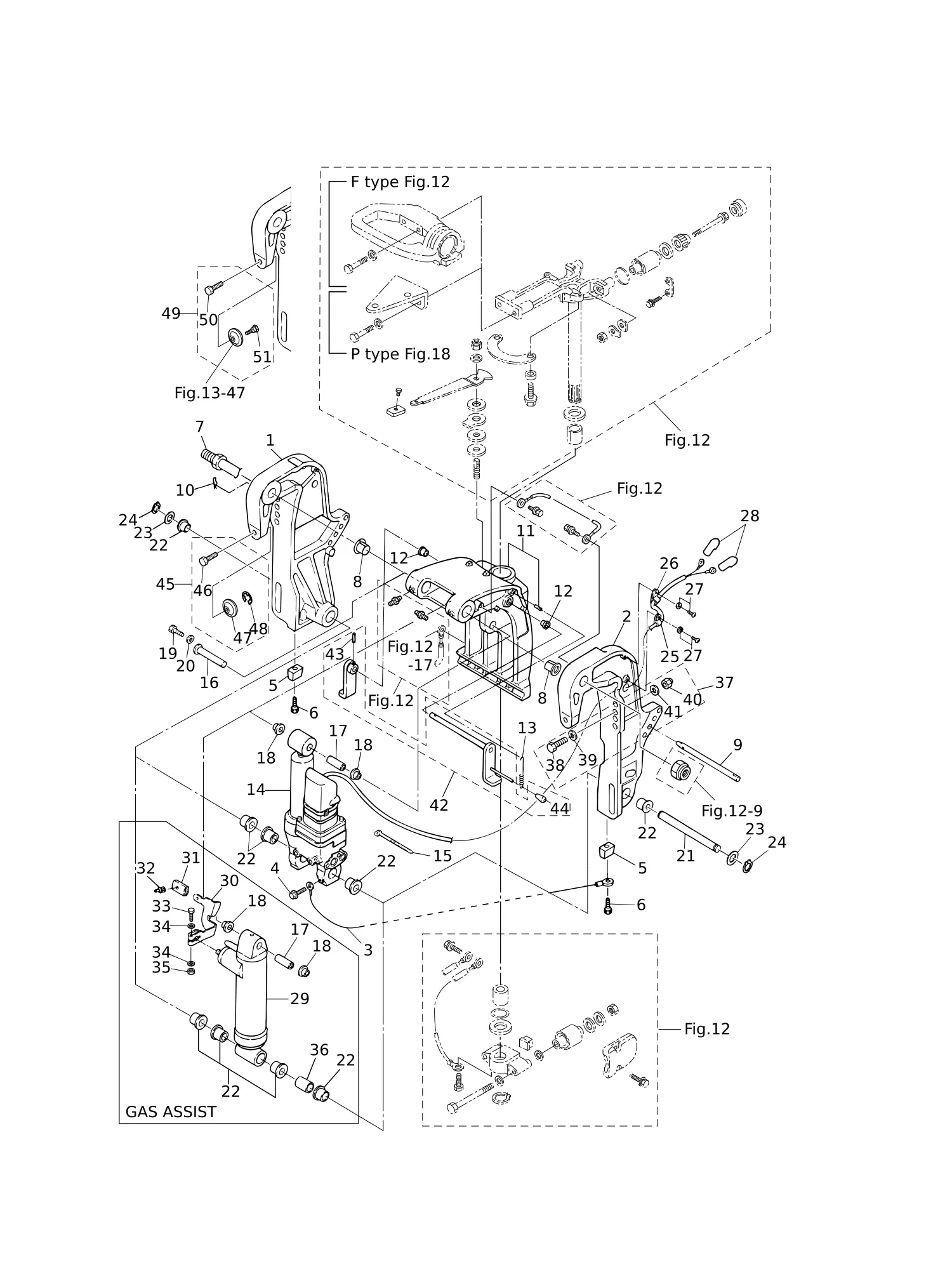 BRACKET (PTT · GAS ASSIST)