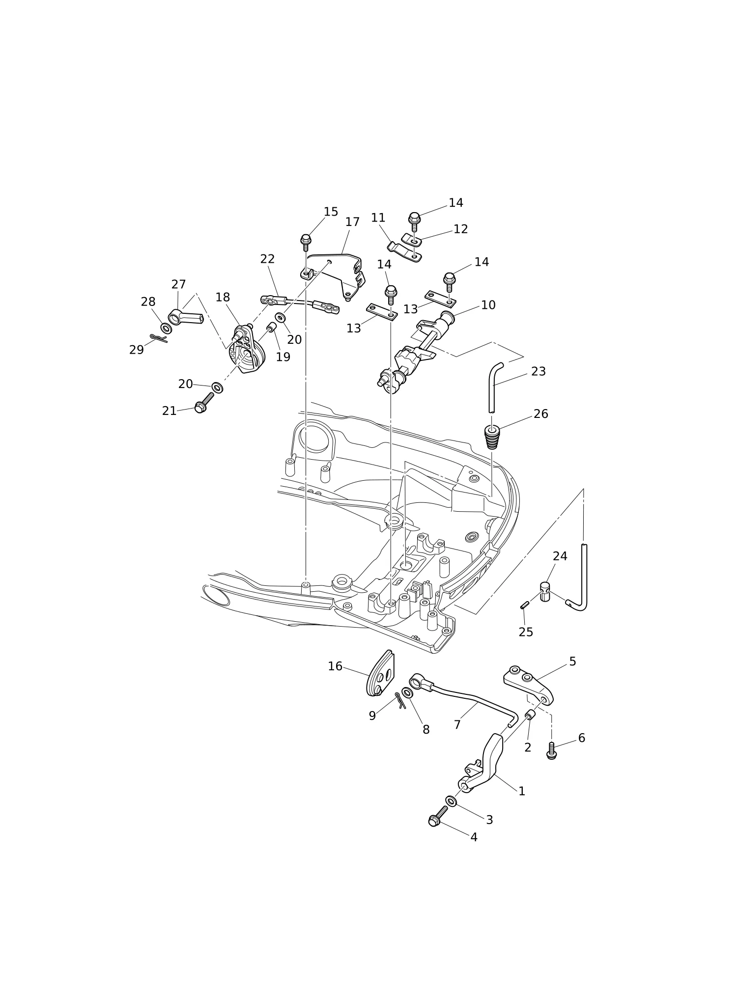 SHIFT · THROTTLE