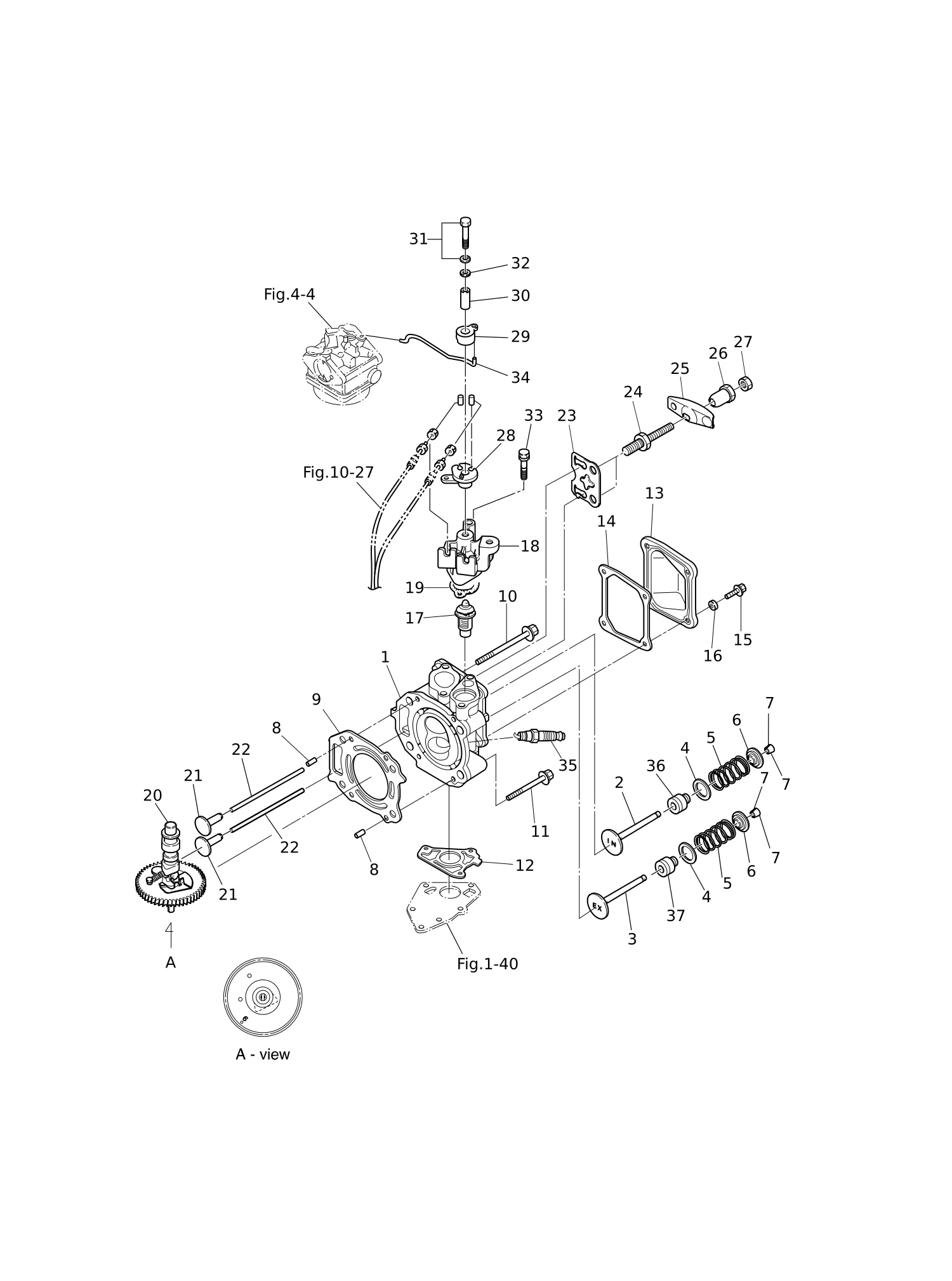 CYLINDER HEAD · VALVE · CAMSHAFT