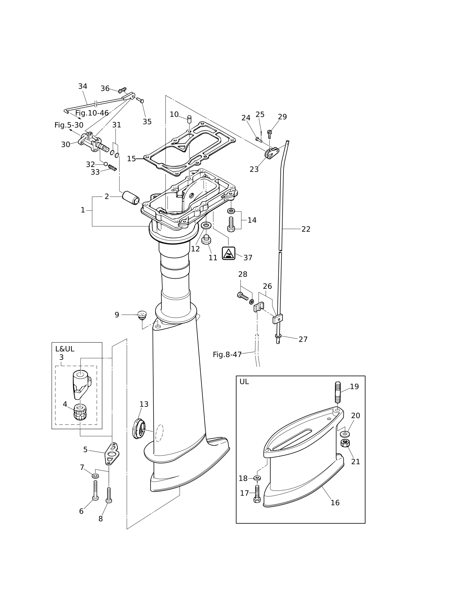 DRIVE SHAFT HOUSING · SHIFT