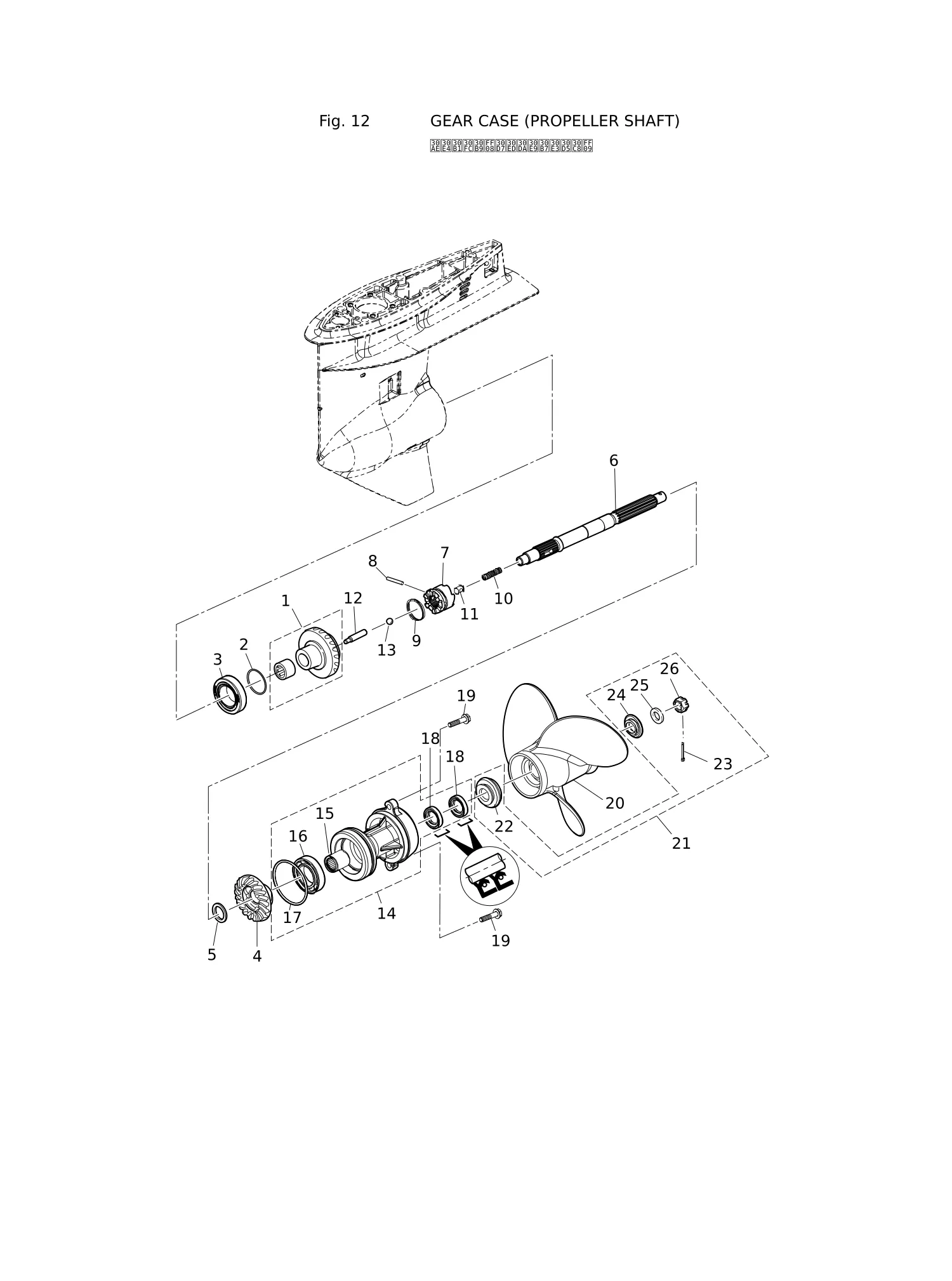 齿轮箱(螺旋桨轴) GEAR CASE(PROPELLER SHAFT)
