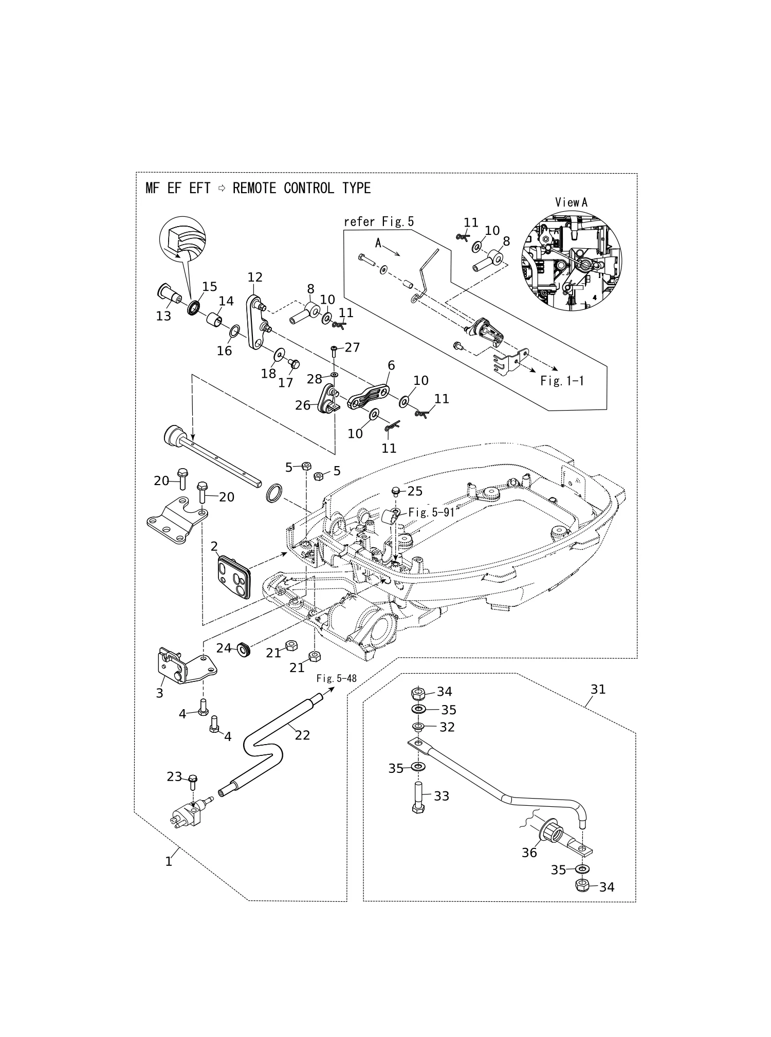 REMOTE CONTROL FITTING KIT/DRAG LINK