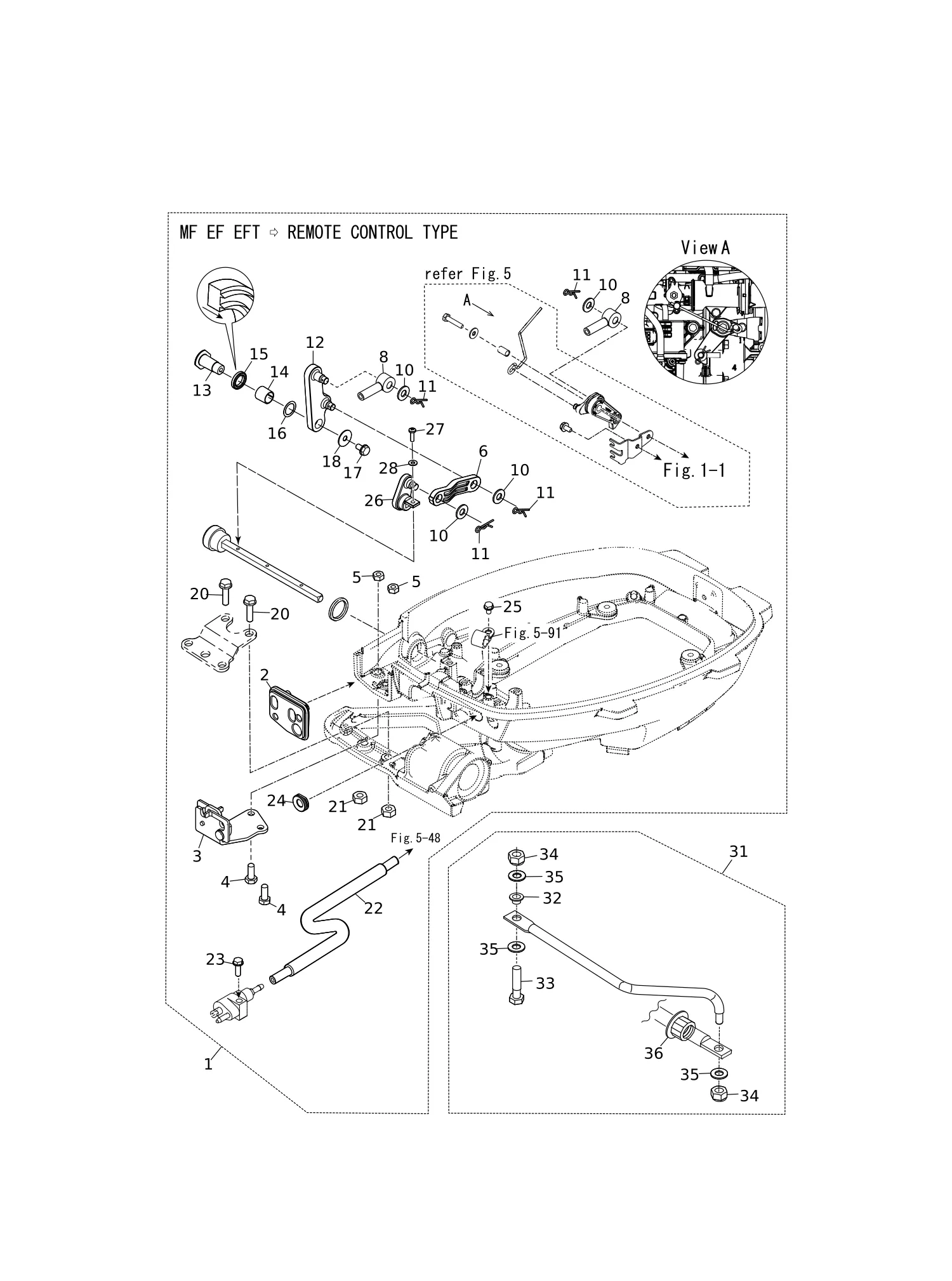 REMOTE CONTROL FITTING KIT/DRAG LINK