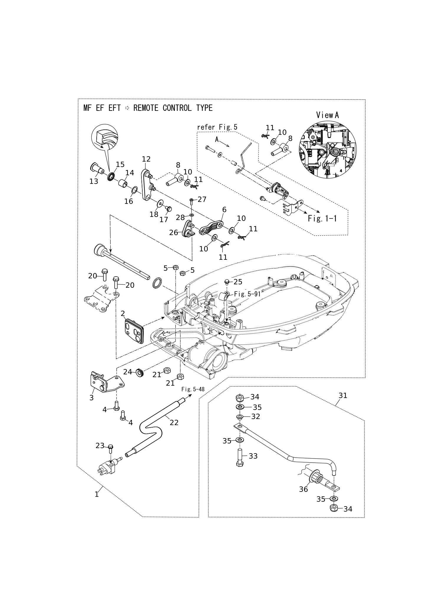 REMOTE CONTROL FITTING KIT/DRAG LINK