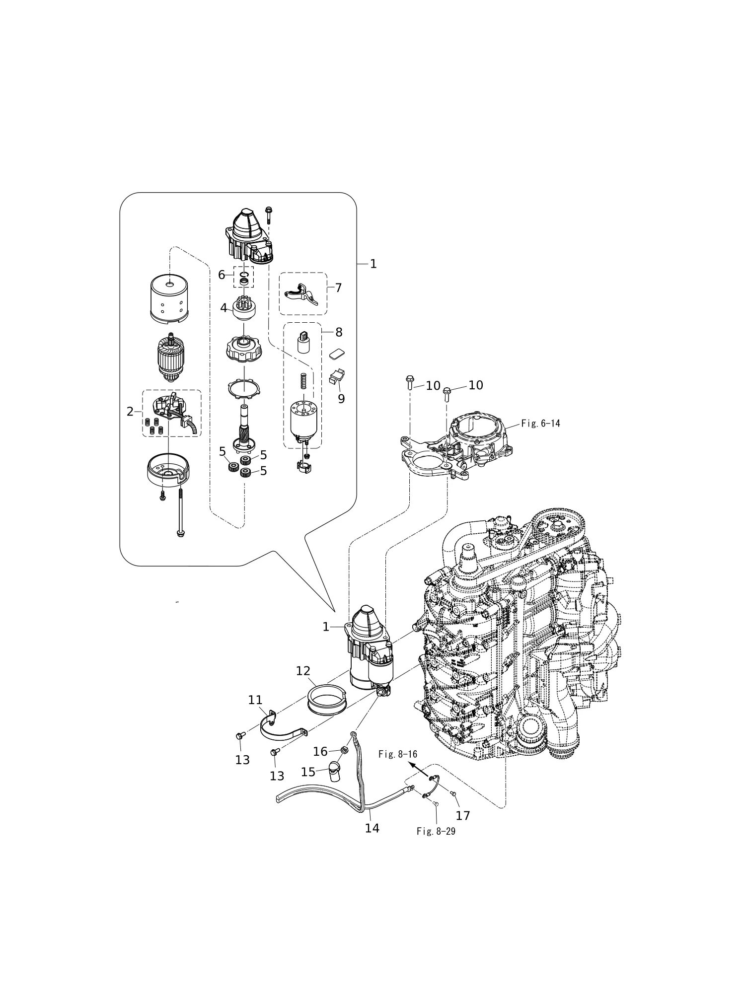 电气部件(启动电机) ELECTRIC PARTS(STARTER MOTOR)
